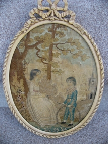 Artwork, other - 18th C Embroidered Picture, Late 18th century