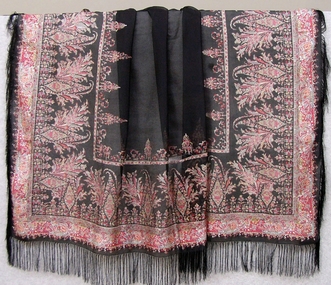 Clothing - Silk Paisley Style Shawl, Mid 18th century