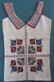  Brussels 1912 Cross Stitch on Linen Garment Front