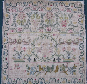 Textile - Sampler, I W, 18th C