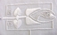 Art Deco White Work Mat