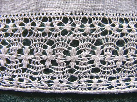 Cotton Handkerchief with Drawn Thread Border