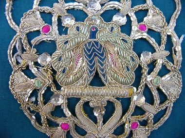 Large Indian Collar Cutwork and Goldwork