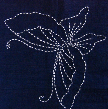 Sashiko on Indigo Japanese Apron