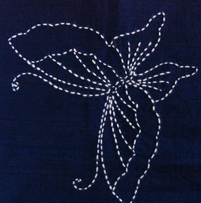 Sashiko on Indigo Japanese Apron