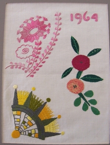 Textile - Sampler, Eileen Hall, 1964