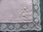Pink Linen Embroidered Handkerchief