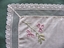 Pink Linen Embroidered Handkerchief