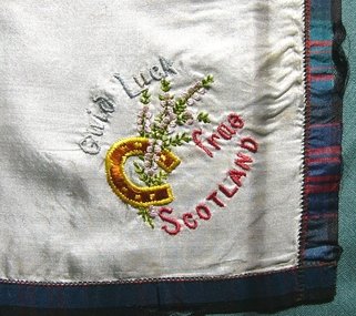 'Good Luck frae Scotland' Handkerchief Tartan Border