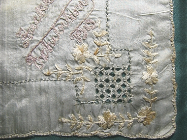 Cream Silk Handkerchief Auckland 1919