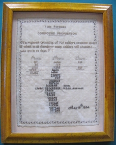Textile - Anne Foreman Compound Problem Sampler, Anne Foreman, May 18th 1854