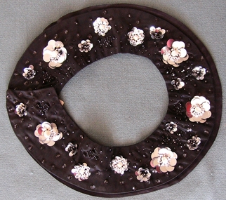 Black Silk Beaded Collar