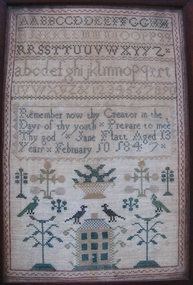 Textile - Jane Flatt 1847 Sampler, 1847