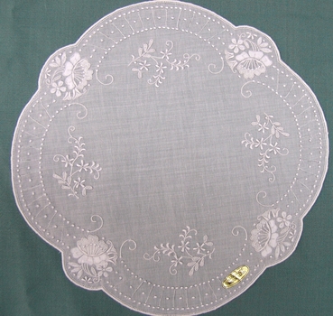 Whitework Embroidered Mat