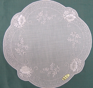 Whitework Embroidered Mat