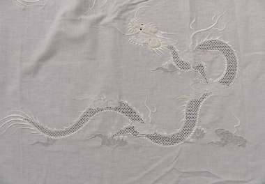 Textile - Chinese Whitework Table cloth, 20th century