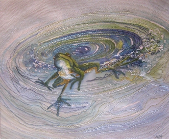 Textile - "Frog Sampler No. 2" Annemieke Mein, Annemieke Mein  OAM, "Frog Sampler No. 2", 1994