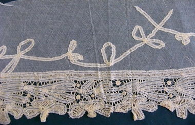 Textile - Tape Lace on Net Fragment