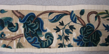 17th C Crewel Embroidery Panel