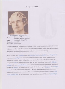 Dr Georgina Sweet OBE Biography