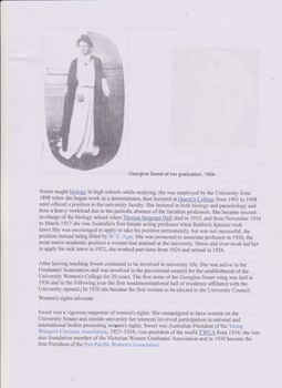 Dr Georgina Sweet OBE Biography