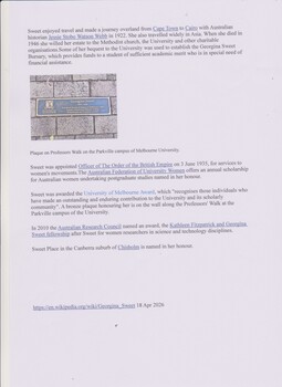 Dr Georgina Sweet OBE Biography