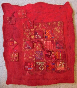 Textile - Contemporary Felt and Embroidered Panel, Amanda (Mandy) Ginsberg, 2000