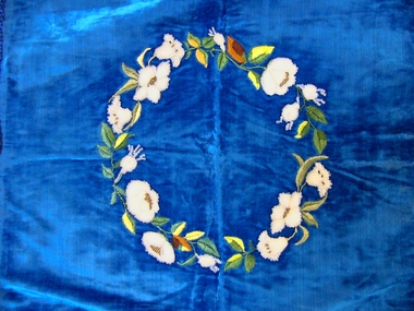 Textile - Embroidered and Beaded Velvet Cushion Cover