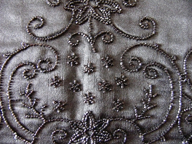 Domestic Object - Black Satin Tea Apron, 1900