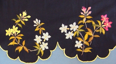 Textile - Embroidered Lambrequin or Pelmet, c.1900