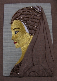 Artwork, other - Metal Thread Embroidery, Edna Wark, "Mistress Mary" Edna Wark, 1975