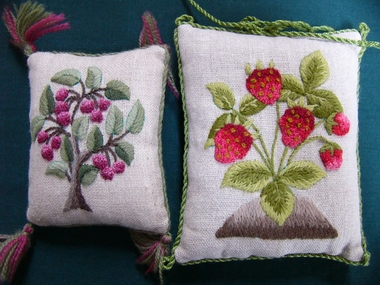 Functional Object - Crewel Work Pincushions, Miss Kath Wilson, 1960's