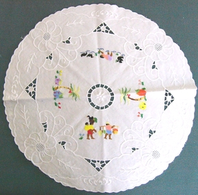 Madagascar Cut work and Embroidered Mat