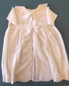 Clothing - Cream Silk Crepe de Chine Christening Jacket, Mrs Lily Macfarlane, 1932