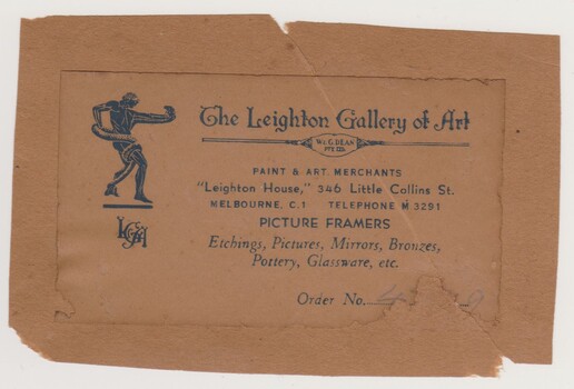 Leighton Galleries Label