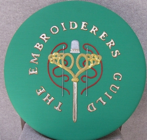 Textile - The Embroiderers Guild Crest, Mrs Edna Wark, 1980-2000