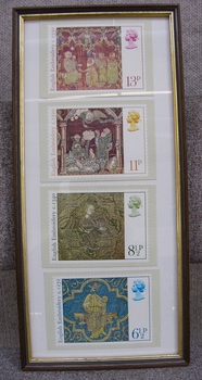 Early Medieval Embroidery on English Stamps