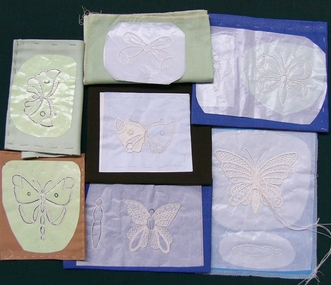Textile - 7 Needle lace samples, Mrs Linda Russell, 1980-2000