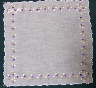 Voile Embroidered Handkerchief
