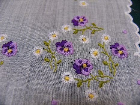 Voile Embroidered Handkerchief