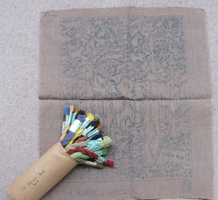 Textile - Wool Embroidery Kit, "The Bluebell Wood", 1920-40