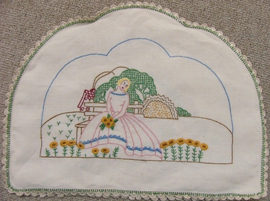 Textile - Embroidered Tea Cosy Cover, 1920-40