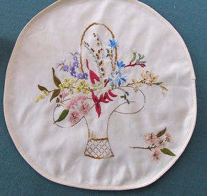 Textile - Embroidered Australian Wildflowers Doyley, 1920's