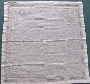 Textile - Drawn and Pulled Thread Table Cloth, Mrs Jean Gray, 1980's