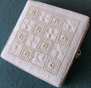 Functional Object - Pulled Thread Needle Case, Mrs Jean Gray, 1980's