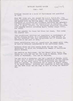 Kathleen Blanche Gawler Biography