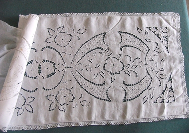 Textile - Long Cutwork Runner, Miss Ethel Webb, 1910-1930