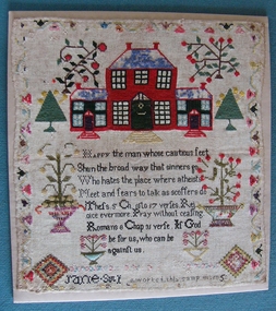 Textile - Jane Sutherland Scottish Sampler 1852, Jane Sutherland, 1852