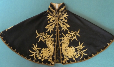 Headwear - 19th C Ottoman Turkish Wool and Goldwork Cape