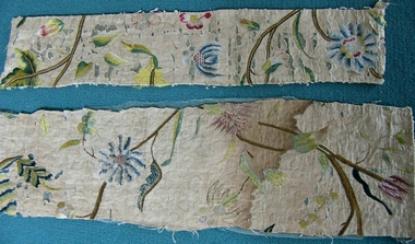 Textile - Early 18th C Silk Fragments, Early 18th C
